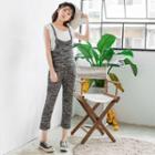 Printed Cropped Jumpsuit