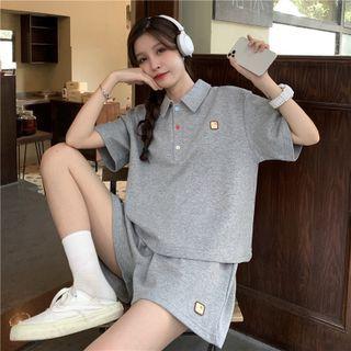 Set : Wide Short-sleeve Tee Shorts 2-piece
