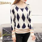 Argyle Knit Pullover