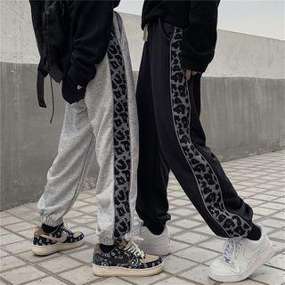Side Leopard Print Print Pants