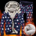Set: Star Printed Hooded Jacket + Sweatpants