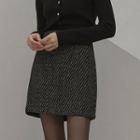 Jacquard A-line Miniskirt
