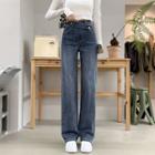 Asymmetrical High Waist Wide Leg Jeans (various Designs)