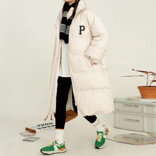 P Embroidered Padding Long Jacket
