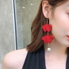 Ginkgo Leaf Drop Earring 1 Pair - Red - One Size