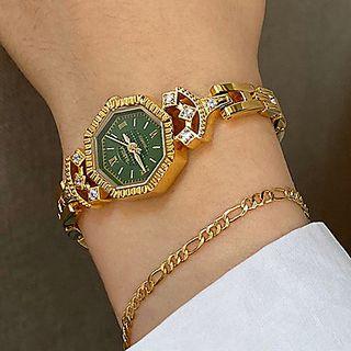 Geometric Alloy Bracelet Watch