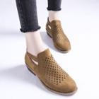 Perforated Low-heel Shoes