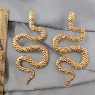 Alloy Snake Earring 1 Pair - Gold - One Size