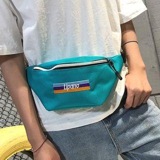 Couple Matching Lettering Embroidered Sling Bag