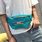 Couple Matching Lettering Embroidered Sling Bag