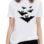 Short-sleeve Batwing Print T-shirt