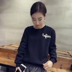 Airplane Embroidered Pullover