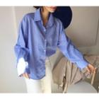 Pinstriped Shirt Blue - One Size