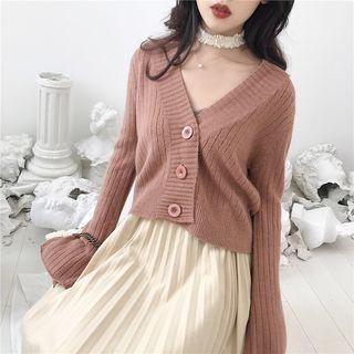 Plain Bell Long-sleeve Cardigan