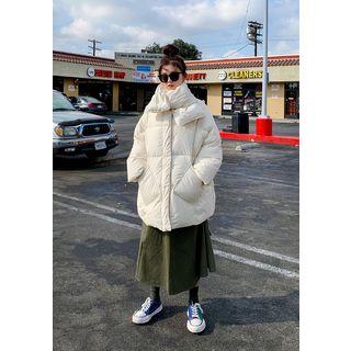 Duck Down Puffer Coat & Scarf