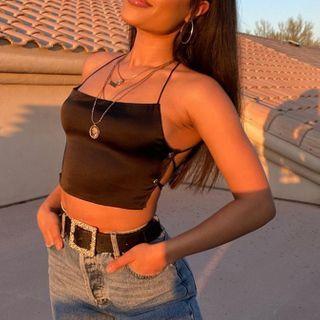 Satin Strappy Top