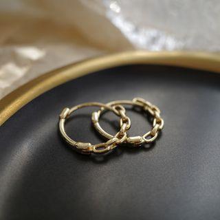 Chained Alloy Hoop Earring