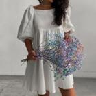 Short-sleeve Smock A-line Dress