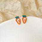 Hollow Carrot Stud Earring 1 Pair - As Shown In Figure - One Size