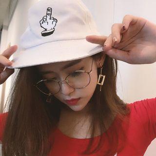 Beaded Round Frame Glasses
