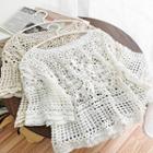 Short-sleeve Knit Lace Top