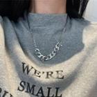 Chunky Chain Pendant Alloy Necklace Xl1234 - Silver - One Size