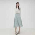 High-waist Floral A-line Dress As Shown In Figure - One Size