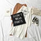 Long-sleeve Lettering A-line Dress