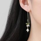 Flower Faux Pearl Alloy Dangle Earring (various Designs) / Set