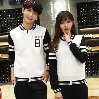 Set: Lettering Baseball Jacket + Pants