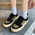 Leopard Panel Platform Sneakers