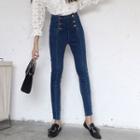 Double-buttoned Skinny Jeans