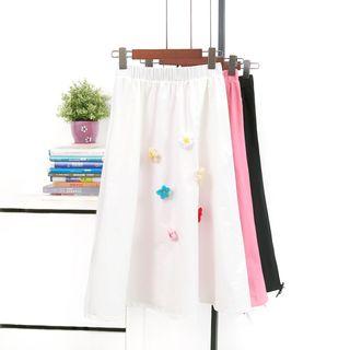 Floral Applique A-line Skirt