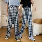 High-waist Plaid Pants (various Design)