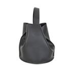 Wristlet Faux-leather Bucket Bag