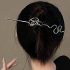 Snake Alloy Hair Stick Silver - One Size