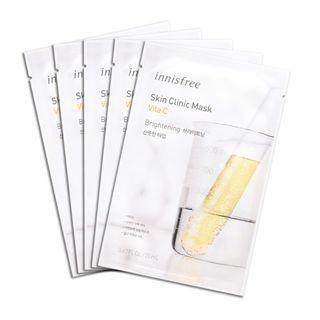Innisfree - Skin Clinic Mask Set 5 Pcs - 5 Types Vita C (brightening) - 5 Pcs