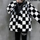 Checkerboard Reversible Zipped Jacket