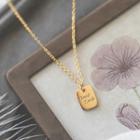 Lettering Pendant Necklace Gold - One Size