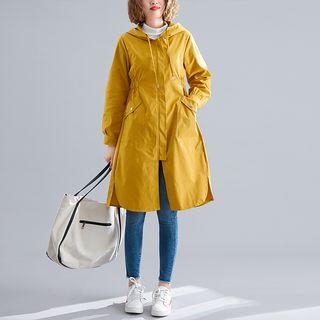 Plain Shirt Sleeve Trench Jacket