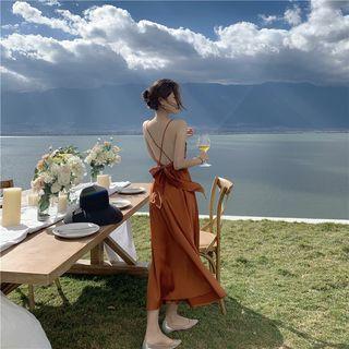 Spaghetti Strap Backless Sundress