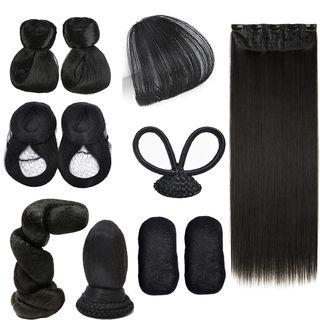 Retro Hair Bun / Hair Fringe / Hair Extension