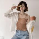 Lace Light Jacket / Shirred Camisole Top