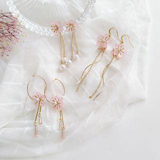 Cherry Blossom Drop Earring / Clip-on Earring
