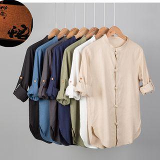 Long-sleeve Chinese Button Top