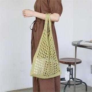 Knit Linen Blend Shopper Bag