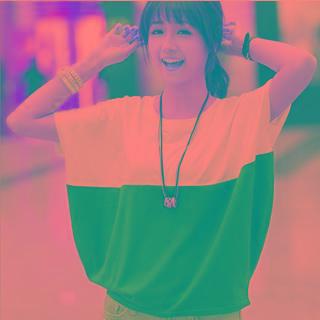 Two-tone Short Sleeve T-shirt