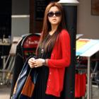Striped Cardigan Red - One Size