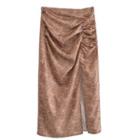 Glitter Side-slit Pencil Skirt