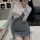 Cold Shoulder Top / Spaghetti Strap Mini Dress